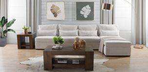 Sala Modular Alize Blanco con Sillón 3 Piezas