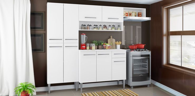 Cocina Integral Emily Top 229 cm Blanco