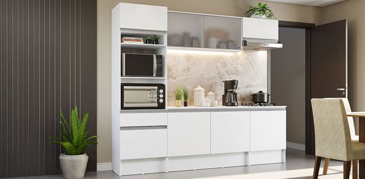 Cocina 240 cm Topazio Blanco
