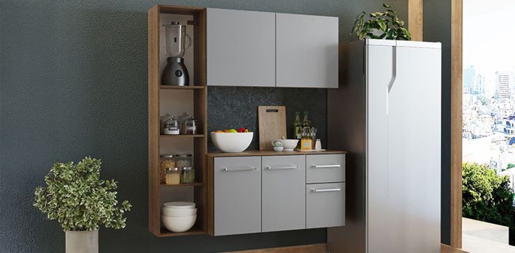 Cocina 120 cm Easy Gris