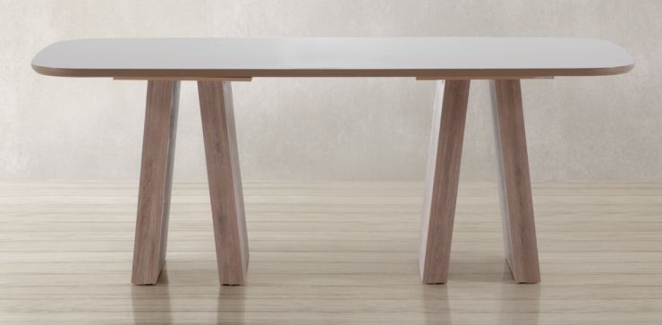 Mesa Comedor Ovalada Casa Anahí Tirsa Blanco