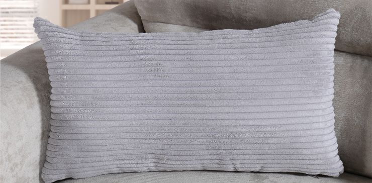 Cojín Decorativo 55 x 35 cm Vixy Nickel Gris