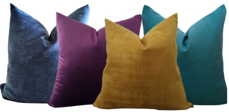 Set de 4 Cojines Piezas Velvet Multicolor