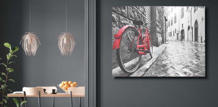 Cuadro 80 x 130 cm Bici Multicolor