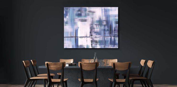 Cuadro 80 x 130 cm Contemporáneo Multicolor