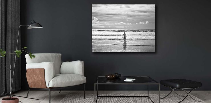 Cuadro 80 x 130 cm Surfistas Multicolor