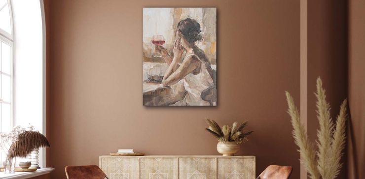 Cuadro 130 x 180 cm Vino Multicolor