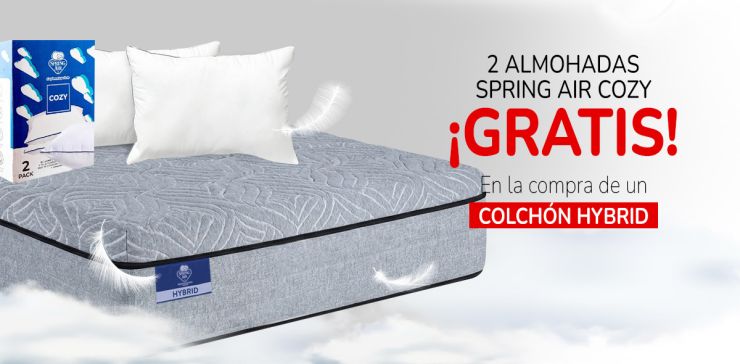 Almohadas Spring Air Cozy | Llévatelas GRATIS con tu Colchón Spring Air Hybrid