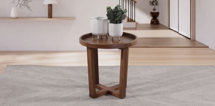 Mesa Ocasional Redonda Café Charola Grande