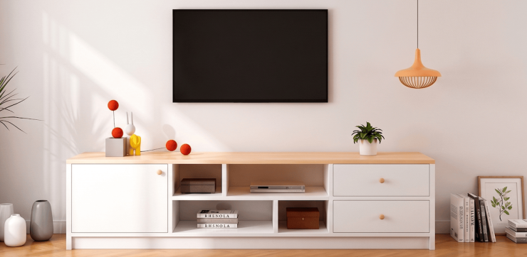 Mesa de TV Kyn Blanco