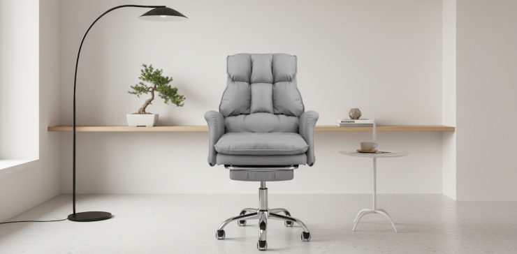 Silla Oficina Giratorio  Anderson Gris