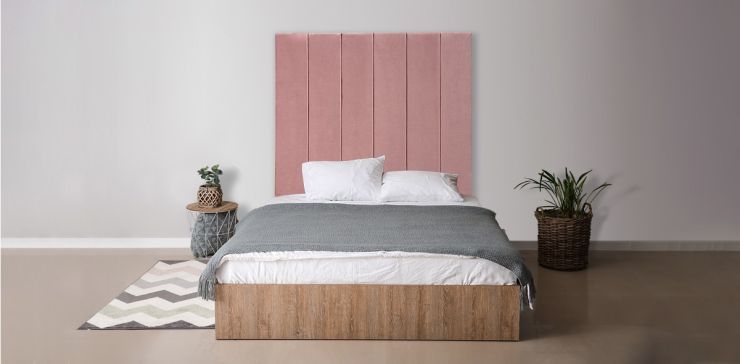 Cabecera Queen Size Altura Regulable Argos Rosa