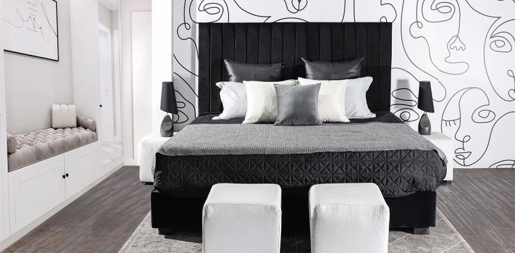 Cama King Size Megan Negro