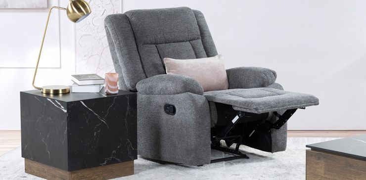 Sillón con Reclinable Isabelle Gris HS