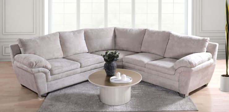 Sala Esquinera de Microfibra Tennessee Beige