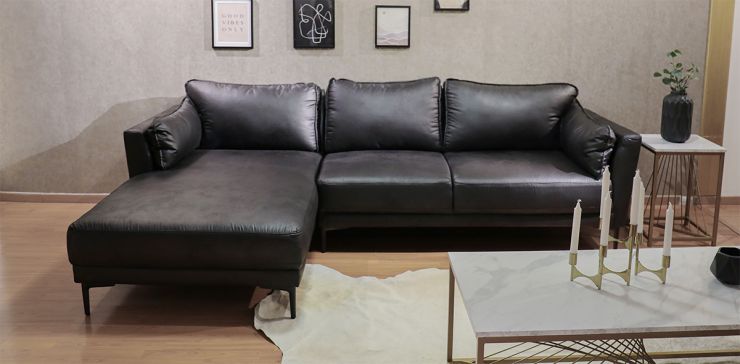 Sala en L Izquierda Kubra Negro
