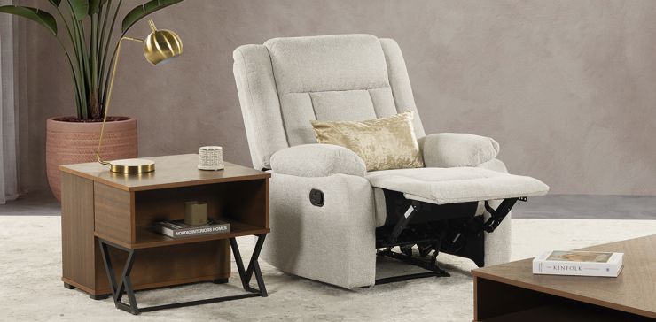 Sillón con Reclinable Isabelle Beige HS