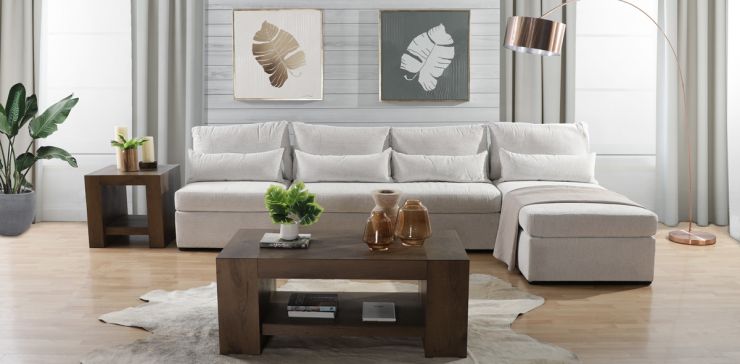 Sala Modular Alize Blanco con Sillón 3 Piezas