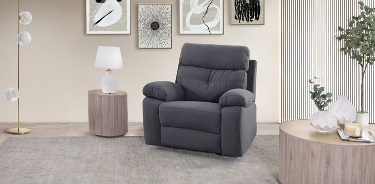 Sillón Reclinable Toronto Gris Obscuro HS
