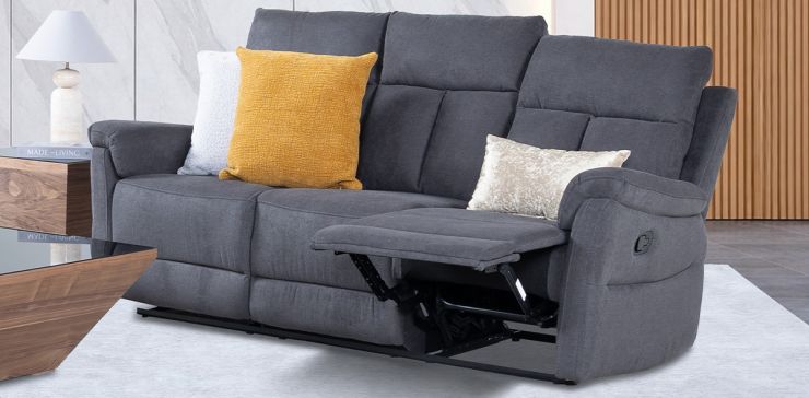 Sofá con Reclinables Gwen Gris HS