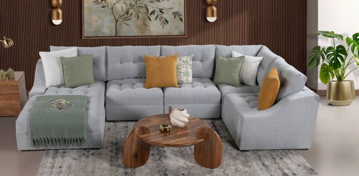 Sala Modular Zonet Gris 5 Piezas
